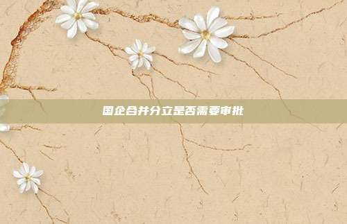 国企合并分立是否需要审批